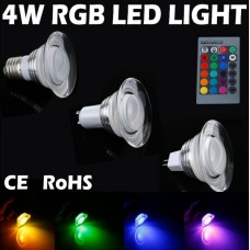 4W E27/GU10/MR16 Acryl RGB LED Stahler Leuchtmittel Spotlight  für Dekoration Lichteffekt